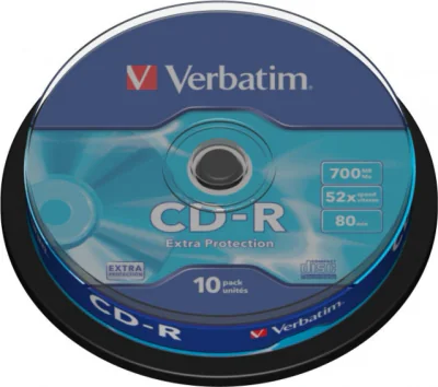 CD-R VERBATIM 700MB, 80min, viteza 52x, 10 buc, spindle, "43437" 7235