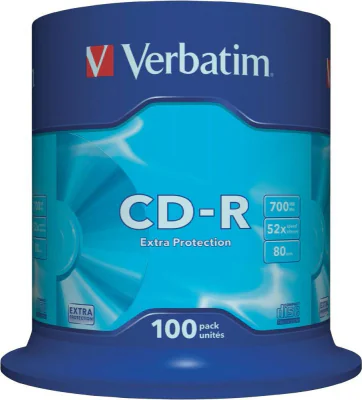 CD-R VERBATIM 700MB, 80min, viteza 52x, 100 buc, spindle, "43411"