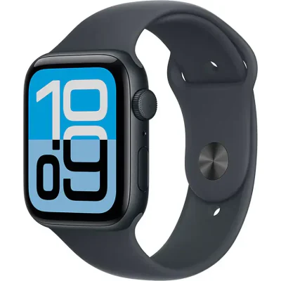 Ceas inteligent Apple Watch SE 3 GPS + Cellular 40 mm, carcasă Midnight Aluminium, brățară Navy Blue Sport Band S/M
