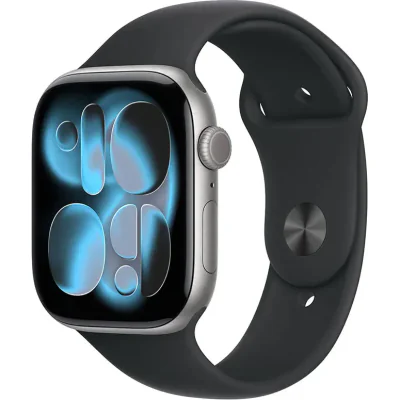 Ceas inteligent Apple Watch Series 11 GPS 42 mm, carcasă Space Grey Aluminium, brățară Black Sport Band M/L
