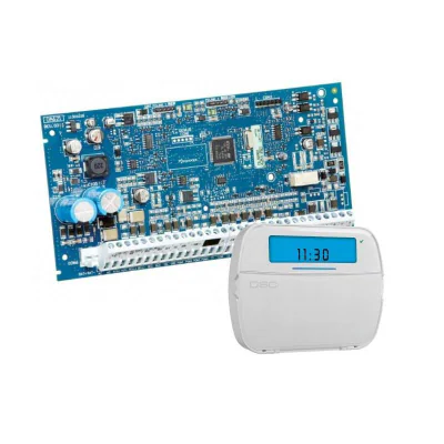 Centrala 6 zone, DSC NEO-2016ICON, Extensibila la 16 zone cablate sau radio, 2 partitii, Memorie 500 evenimente, 48 utilizatori, Accepta 8 tastaturi si zone de tastaturi, 2 iesiri programabile extensibila la 22, TASTATURA NEO-ICON SI CUTIE PC5003 INC