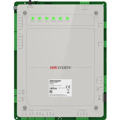 Centrala control acces Pro Series Hikvision DS-K2621X(P) pentru 1 usa, bidirectional (2 citittoare); Intrari: 2 alarm input, , Door Contact x 1, Tamper x 1; Iesiri: Alarm x 2, alimentare: 12 ± 15% VDC, temperatura de functionare: -10 °C to 55 °C.