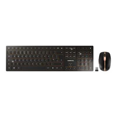 CHERRY DW 9100 SLIM, Wireless, RF Wireless + Bluetooth, QWERTY, Black, Mouse included