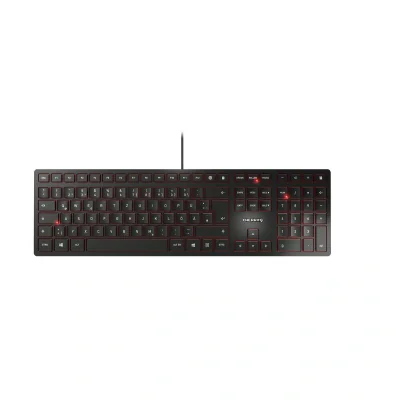 CHERRY KC 6000 SLIM, Full-size (100%), Wired, USB, QWERTY, Silver, White