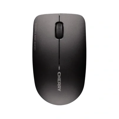 CHERRY MW 2400 Wireless Mouse, Black, USB, Ambidextrous, Optical, RF Wireless, 1200 DPI, Black