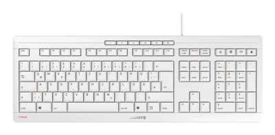 CHERRY STREAM, Full-size (100%), Wired, USB, Mechanical, QWERTZ, White