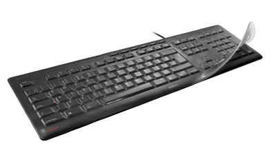 CHERRY WETEX FOR KC 1000 SC (versions européennes), Keyboard cover, 0.25 mm, Black