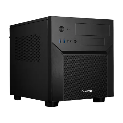 Chieftec CI-02B-OP, Cube, PC, Black, micro ATX, Mini-ITX, SPCC, Home/Office