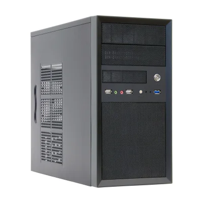 Chieftec CT-01B-OP, Mini Tower, PC, Black, micro ATX, SECC, Home/Office