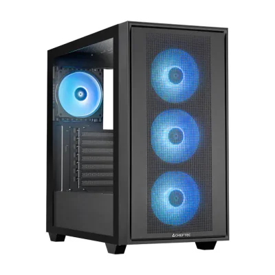 Chieftec GS-03B-OP, Midi Tower, PC, Black, ATX, EATX, micro ATX, Mini-ITX, Gaming, Multi