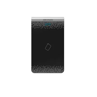 Cititor card Hikvision pentru inrolarea cardurilor in soft, DS-K1F100- D8E; Frecventa citire: 13.56MHz si 125KHz; Standard IC Card, and ID (EM) Card; USB 2.0; Driver Free; 200mA; Dimensiuni: 117mm × 67.5mm × 14.3mm;