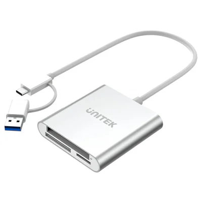 Cititor de carduri CF Express / SD / microSD UNITEK Y-9313D, USB-C