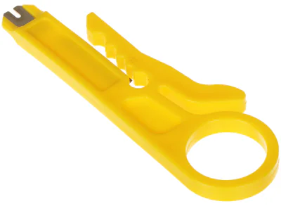 Clește de dezizolat Delta Tools HT-501, pentru cabluri UTP, FTP, SFTP, YTKSY, Ø 5-6,2 mm, cu cuțit Krone