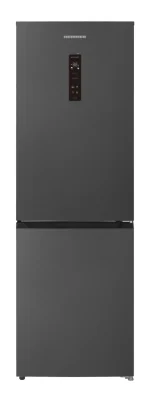 Combina frigorifica Heinner HCNF-HM400DINVDGE++, No Frost, MaxStorage, tehnologie Dual Inverter, clasa energetica: E, capacitate totala: 400 L, capacitate frigider: 273 L, capacitate congelator: 127 L, control electronic cu display touch, functie ECO
