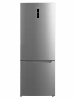 Combina frigorifica HEINNER HCNF-M435INVHXE++, No Frost, 435 l, Clasa E, Compresor inverter, Aspect inox