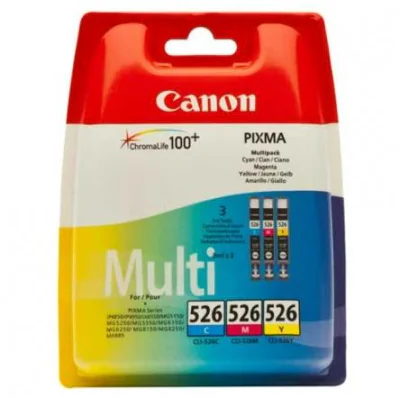Pachet 3 cartuse Canon Color C+M+Y CLI526