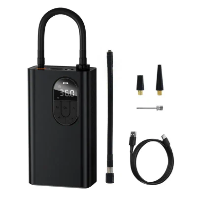 Compresor auto Baseus Energy Source, acumulator integrat 2400mAh, display LED, presiune maxima 3 bar, negru