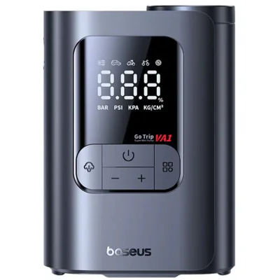COMPRESOR AUTO Baseus GoTrip VA1 Super Mini, acumulator integrat de 5000mAh, USB Type-C x 1, LED, presiune maxima 2.5 bar, negru "C0119501" - 6932172695910