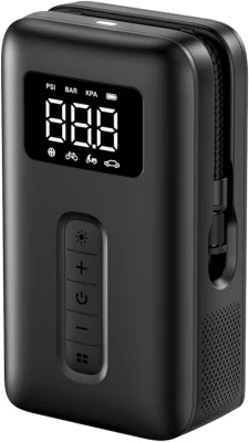COMPRESOR AUTO Ugreen, "CD259" capacitate acumulator 2500mAh, display LED, presiune maxima 3 bar, negru "15951" - 6941876219513