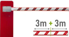 Comunello Kit LIMIT 600 3+3m RGB RED - Bariera auto 3+3m cu leduri de semnalizare Rosu. Reductor din aluminiu si angrenaje metalice. Componentele electronice de control sunt pract