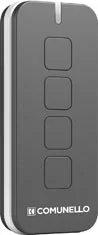 Comunello Victor 4SY Grey - GVCTR4SYN0G00-Telecomanda cu 4 canale pentru automatizare la 433MHz, posibititatea de a copia codul pe alte telecomenzi, gri