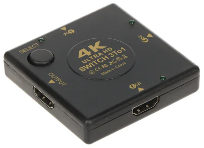 Comutator HDMI PAWONIK HDMI-SW-3/1-V1.4B, 3 intrări, 1 ieșire