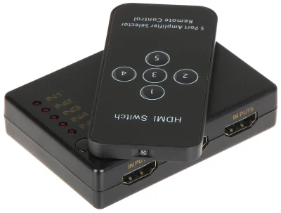 Comutator HDMI PAWONIK HDMI-SW-5/1P, 5 intrări, 1 ieșire