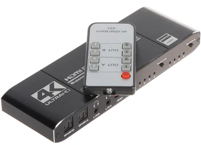 Comutator matricial HDMI PAWONIK HDMI-SW-4/2-MATRIX, 4 intrări, 2 ieșiri