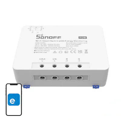 Comutator WiFi inteligent Sonoff POWR3 cu funcție de măsurare a curentului