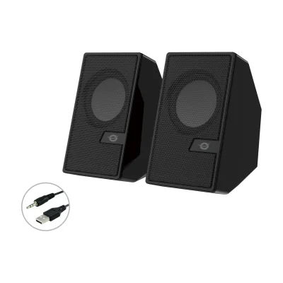 Conceptronic BJORN 2.0-Channel Computer Speaker with Bluetooth, 6W, 2-way, 2.0 channels, Wired & Wireless, 6 W, 160 - 13000 Hz, Black