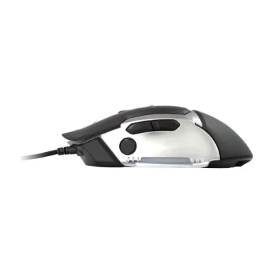 Conceptronic DJEBBEL 8, Gaming USB Mouse, 8 Programmable Buttons, 4000 DPI, Right-hand, Optical, USB Type-A, 4000 DPI, 1 ms, Black, Silver