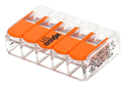 Conector cu arc WAGO WAGO-221-415*P25, 5 borne, set 25 buc.
