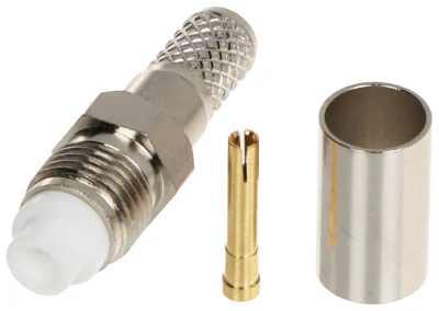 Conector FME mamă de sertizat FME-G/ZAC.H-155, pentru cablu H-155