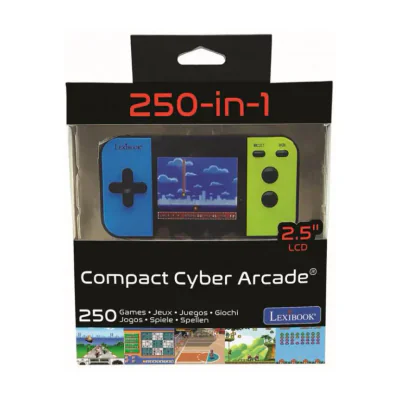 CONSOLA  CU 250 DE JOCURI, COMPACT CYBER ARCADE, LEXIBOOK