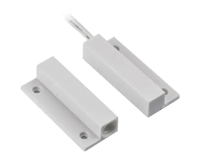 Contact magnetic ND-MC13S-W-10, culoare alba, material plastic, montare aparenta, interspatiu: 20mm, dimensiuni: 34 x 14 x 8mm, set 10 bucati