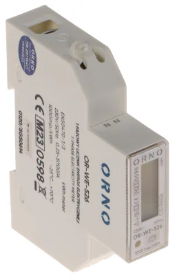 Contor de energie electrică monofazat ORNO OR-WE-526, 230 V AC