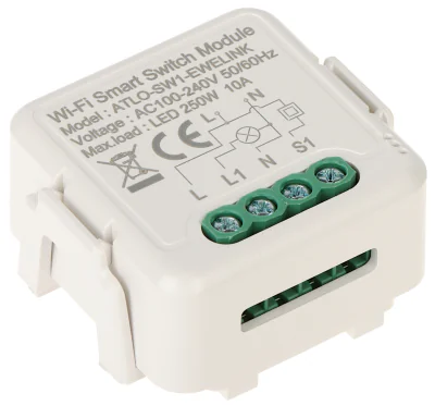 Controler inteligent ATLO ATLO-SW1-EWELINK, Wi-Fi, eWeLink, 1 canal