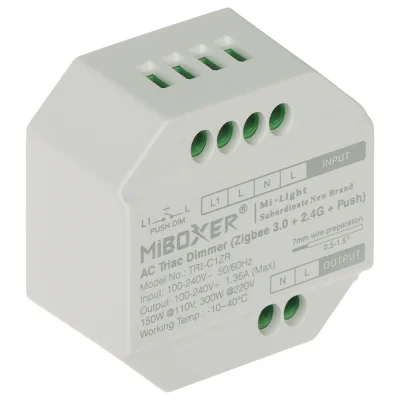 Controler inteligent pentru iluminat LED MiBOXER TRI-C1ZR, ZigBee, 2,4 GHz, 1 canal