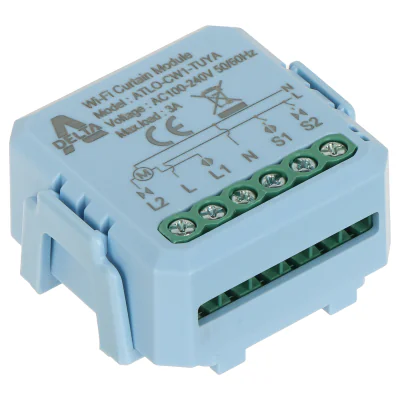 Controler inteligent pentru jaluzele ATLO ATLO-CW1-TUYA, Wi-Fi, Tuya Smart