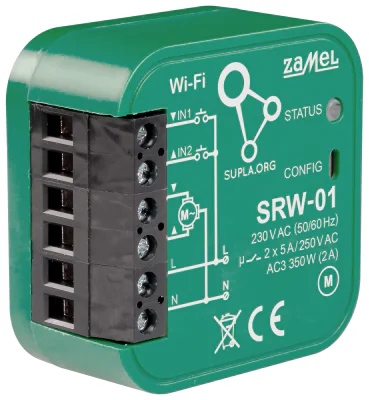 Controler inteligent pentru jaluzele ZAMEL SRW-01, Wi-Fi, 230 V AC