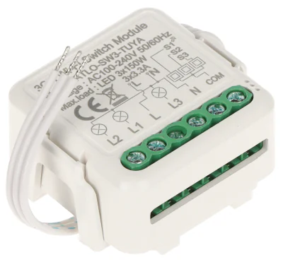 Controler inteligent triplu pentru iluminat LED ATLO ATLO-SW3-TUYA, Wi-Fi, Tuya Smart, 3 canale