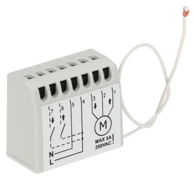 Controler miniatural pentru jaluzele de rulou ELMES STM, 433,92 MHz, 2 intrări, 2 ieșiri
