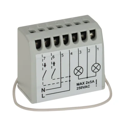 Controler miniatural pentru lămpi ELMES STM-2K, 433,92 MHz, 2 intrări, 2 ieșiri