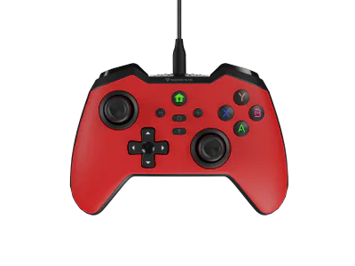 Controller cu fir Genesis Mangan 300, tip Analog/Digital, interfata USB, numar butoane 19, lungime cablu 200 cm, compatibilitate PC, ROG Ally, Nintendo Switch, Steam Deck, rosu