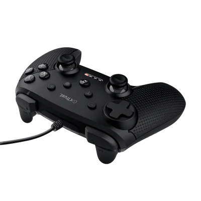 Controller cu fir Trust GXT 541 Muta, material ABS, lungime cablu 300cm, 15 butoane, compatibil cu pc, consola gaming, laptop, negru
