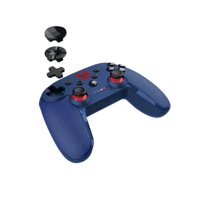 Controller wireless Trust GXT 542 Muta, material ABS, 15 butoane, compatibil cu pc, laptop, consola gaming, smartphone, tableta, albastru