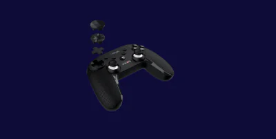 Controller wireless Trust GXT 542 Muta, material ABS, 15 butoane, compatibil cu pc, laptop, consola gaming, smartphone, tableta, negru