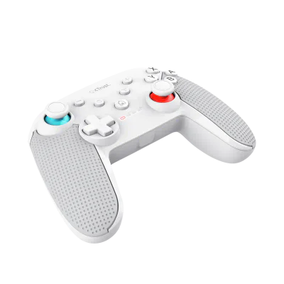 Controller wireless Trust Muta pentru consola Nintendo Switch, 15 butoane, controale: A, B, X, Y, L1, L2, L3, R1, R2, R3, reset, 8-way, start, select, d-input, alb