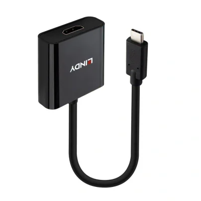 Converter Lindy USB Type C to HDMI 4K60, Supported Bandwidth: HDMI® 2.0 with 18Gbps, Maximum Input Resolution: 3840x2160@60Hz Maximum Output Resolution: 3840x2160@60Hz
