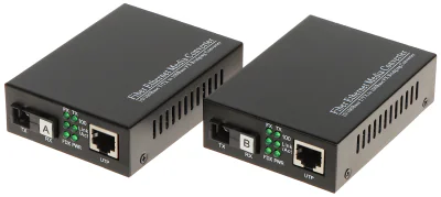 Convertor media monomod OM1-SM, set TX + RX, SC/PC, 1 fibră